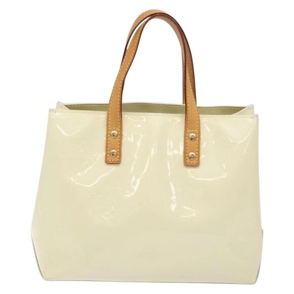 LOUIS VUITTON Monogram Vernis Reade PM Hand Bag Perle M91336 LV Auth 141487 - Picture 3 of 16